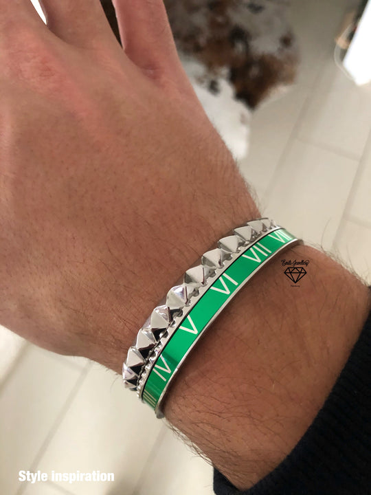 Roman Speed bracelet silver green