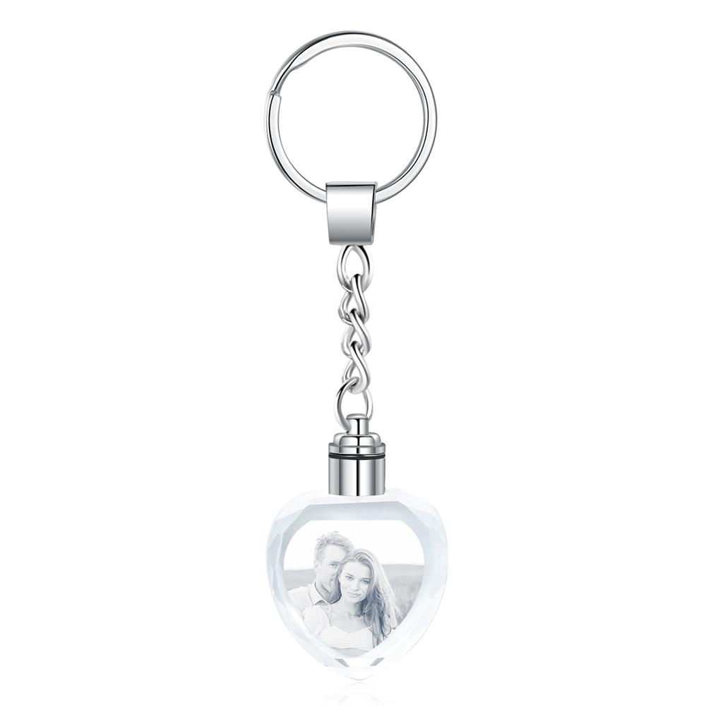 Photo Crystal Custom Keychain Glow Personalization Keychain MelodyNecklace