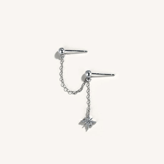 Polestar Zircon Threader Silver Earrings Kosiner