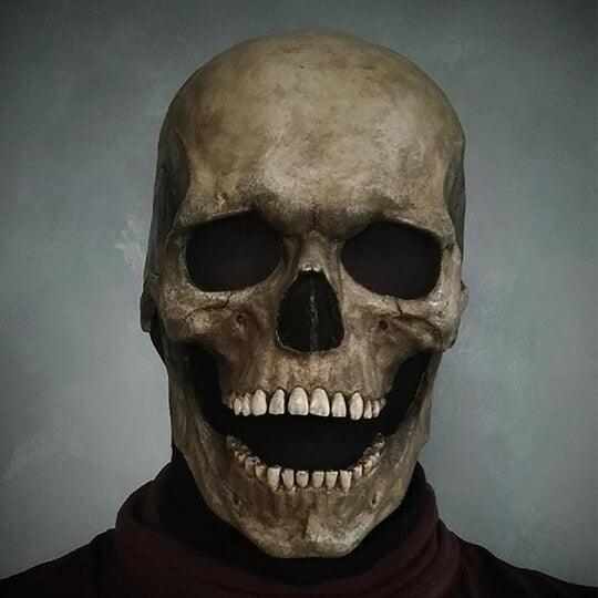 Halloween Full Head Skull Mask Skeleton Mask Costume Movable Jaw