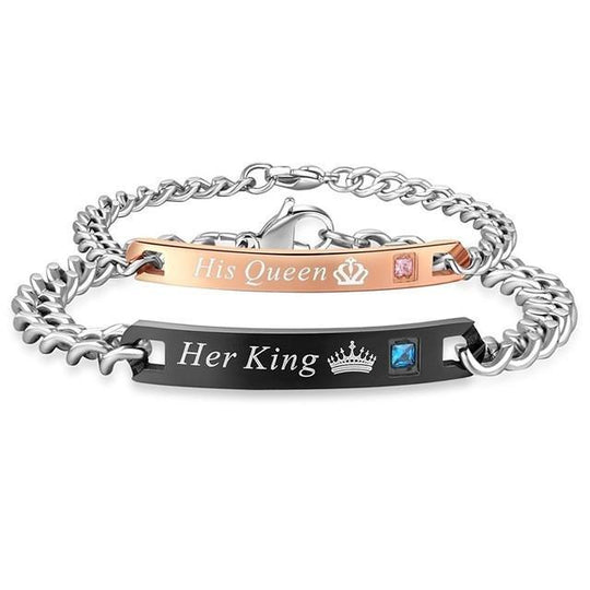 Valentines day gifts for Her King His Queen Bracelet Set Valentines day gifts for her