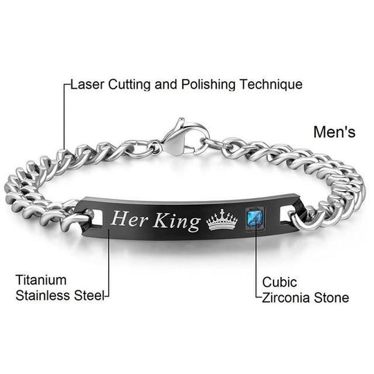 Valentines day gifts for Her King His Queen Bracelet Set Valentines day gifts for her