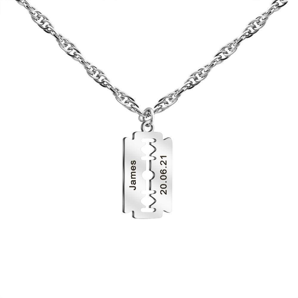 Razor Blade Necklace For Men Necklace for man MelodyNecklace