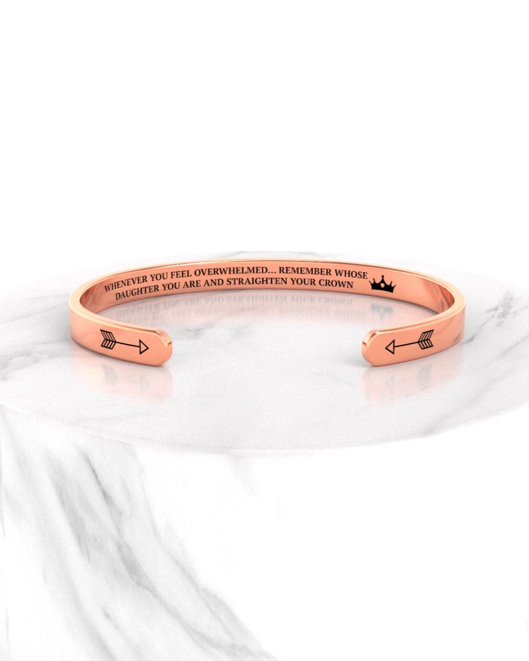 Remember Who You Are and Straighten Your Crown Cuff Bangle Bracelet Cuff Bracelet Mint & Lily