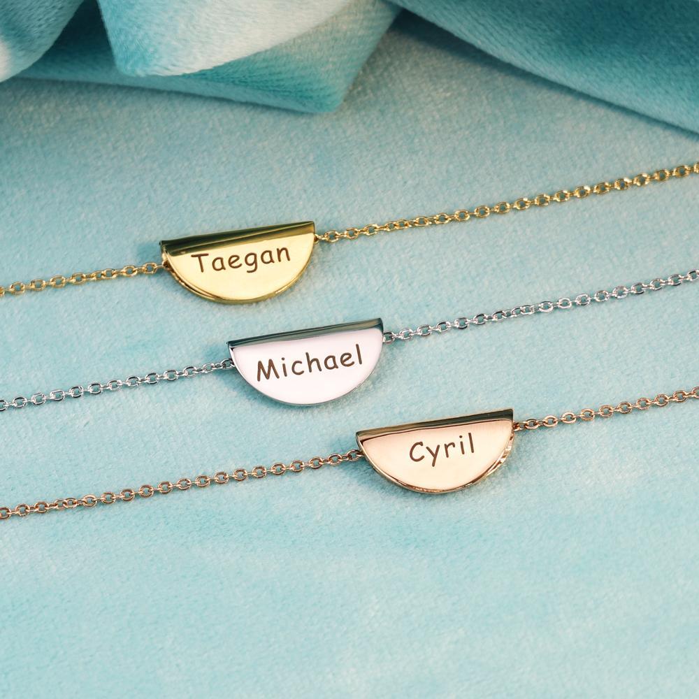 Semicircle Handbag Necklace Personalized Name Necklace MelodyNecklace