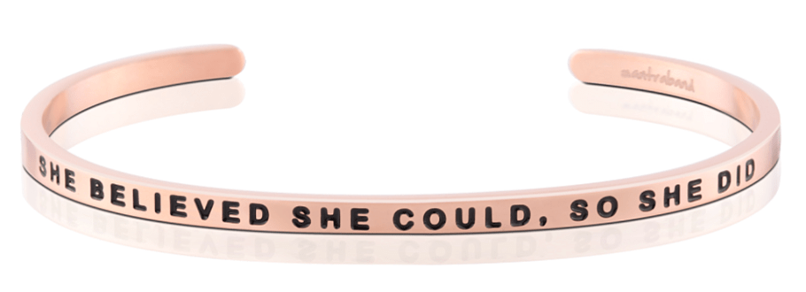 She Believed She Could, So She Did Rose Gold Bracelets MantraBand® Bracelets