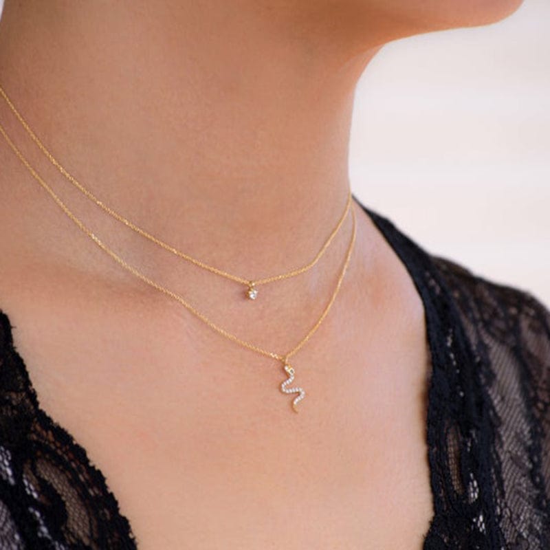 Snake Zircon Necklace Necklace MelodyNecklace