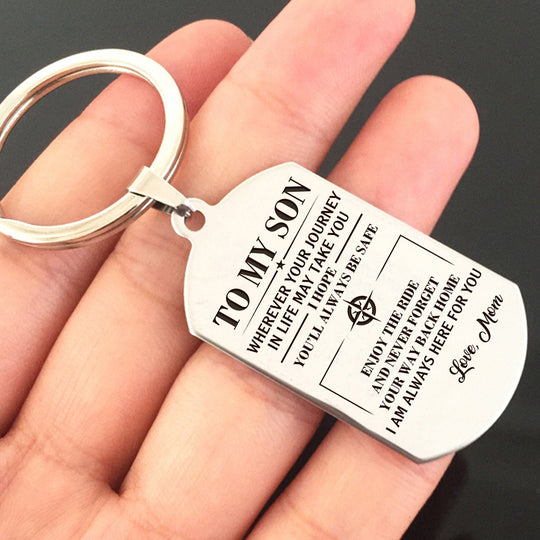 SON MOM - ALWAYS BE SAFE - KEY CHAIN Keychain MelodyNecklace