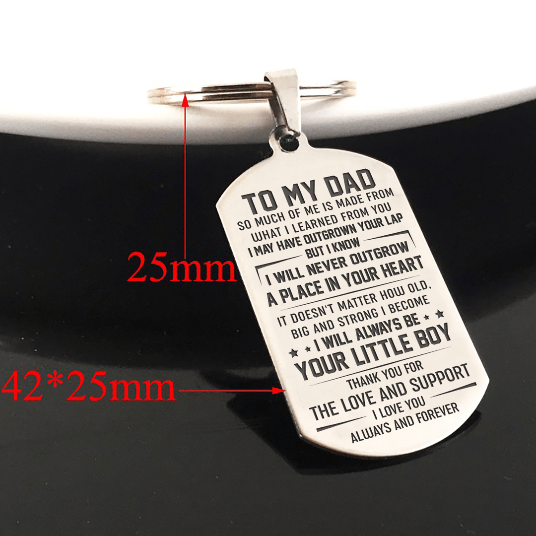 Son To My Dad-Thank You-Keychain Keychain MelodyNecklace