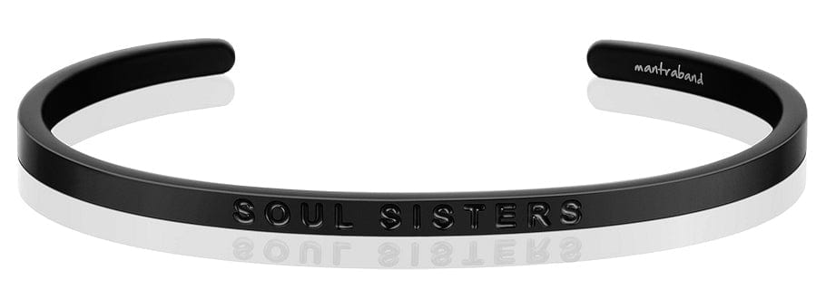 Soul Sisters adjustable bracelet bangle Matte Black Bracelets MelodyNecklace