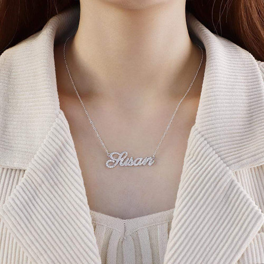 Sparkling Diamond Personlized Name Necklace Sparkling Necklace MelodyNecklace