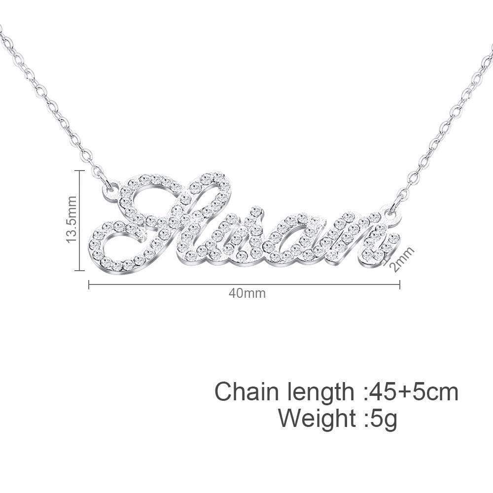 Sparkling Diamond Personlized Name Necklace Sparkling Necklace MelodyNecklace