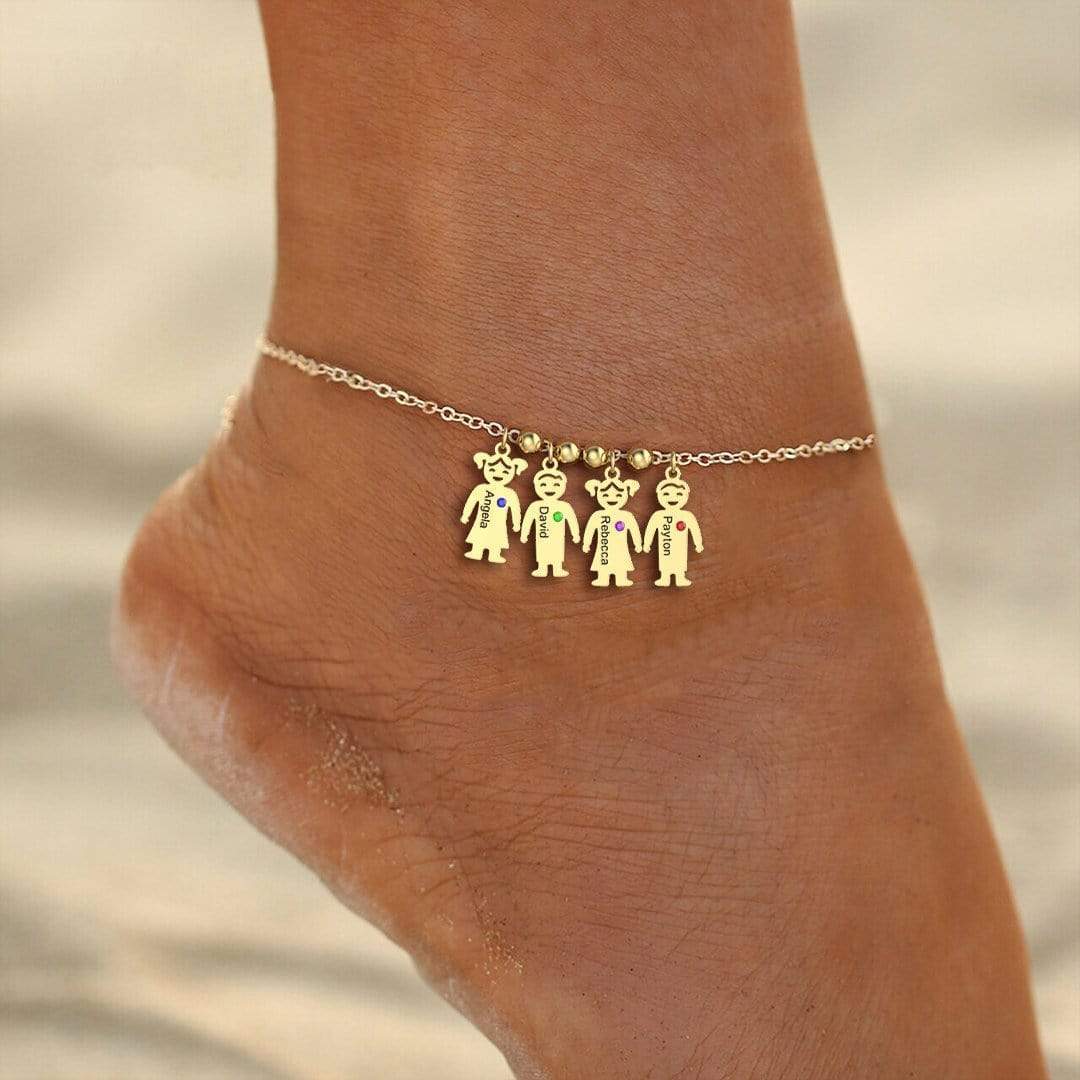 Summer Jewelry Gift Personalised Delicate Birthstone doll anklet Anklet GG