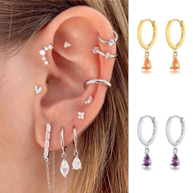 Teardrop Zircon Earrings Earrings Kosiner