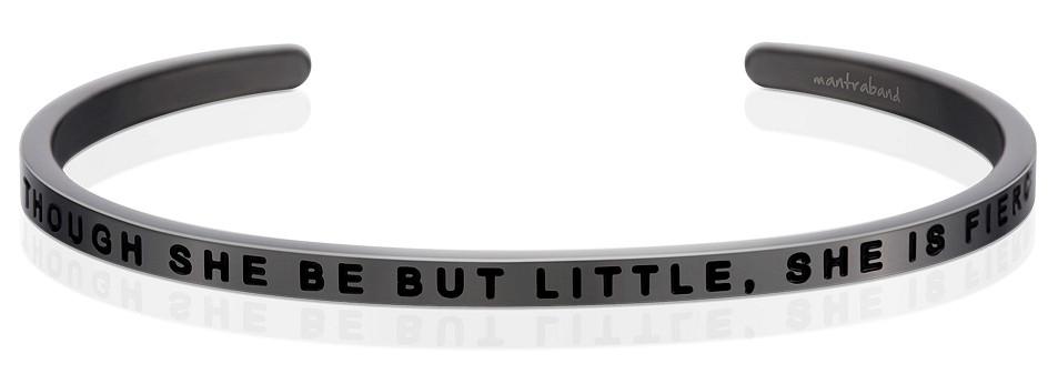 Though She Be But Little, She Is Fierce adjustable bracelet bangle Moon Gray Bracelets MelodyNecklace