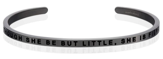 Though She Be But Little, She Is Fierce adjustable bracelet bangle Moon Gray Bracelets MelodyNecklace