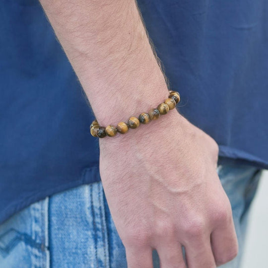 Tiger’s Eye Men’s Beaded Bracelet Bracelet For Man MelodyNecklace