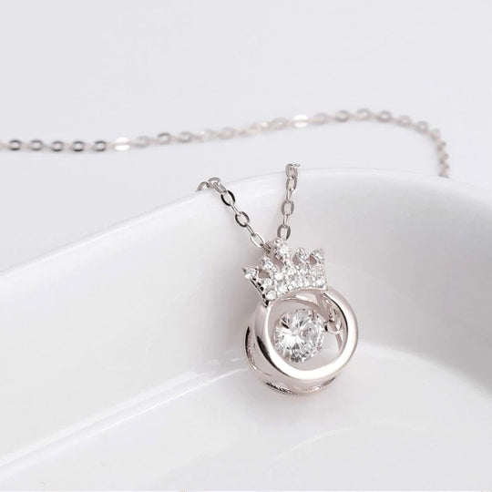 To My Beautiful Granddaughter Crown Necklace "I Will Always Be There for You" MelodyNecklace