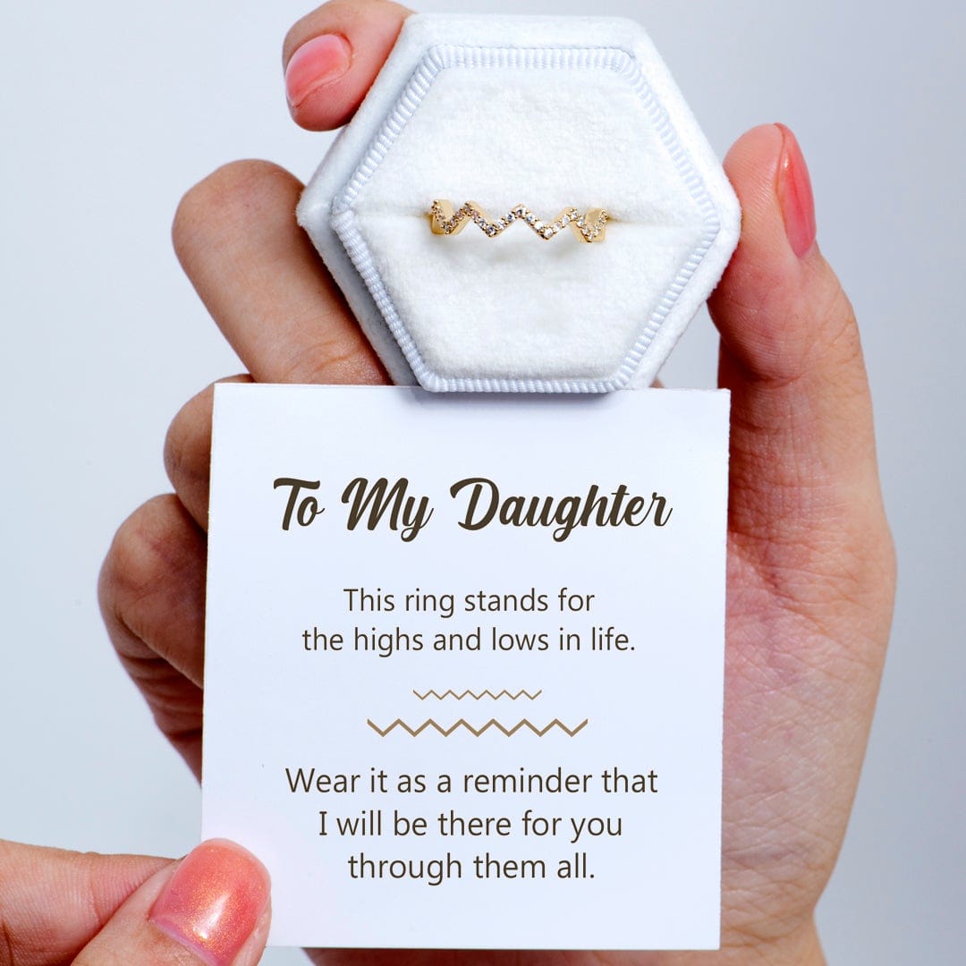 To My Daughter S925 Silver Highs And Lows Inspirational Ring Rings Customforher