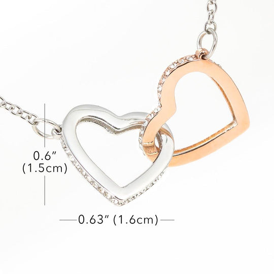 To My Favorite, To My Everything Interlocking Hearts Necklace Myron Necklace MelodyNecklace