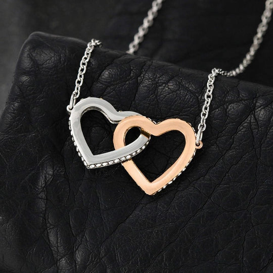 To My Favorite, To My Everything Interlocking Hearts Necklace Myron Necklace MelodyNecklace