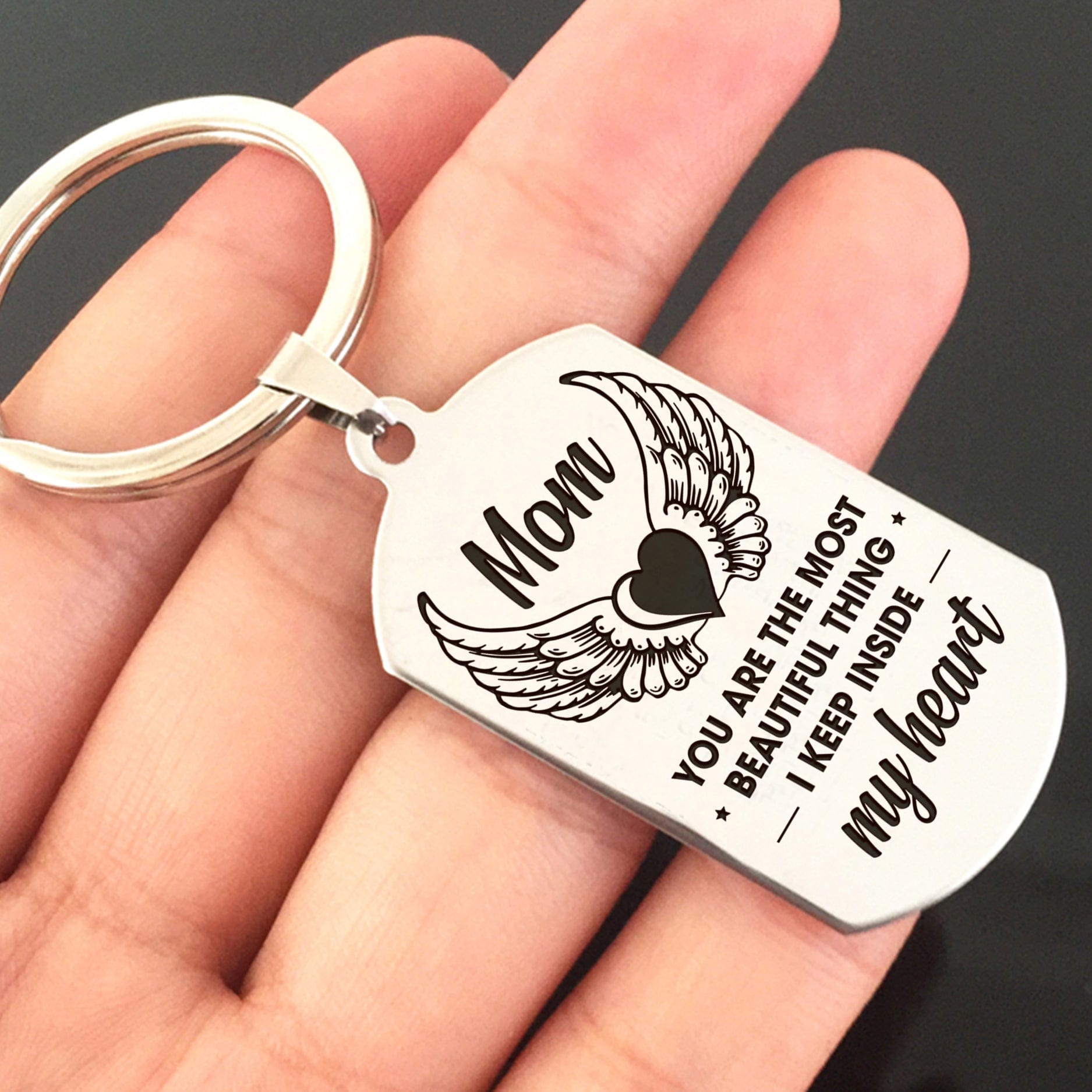 To My Missing MOM Keychain Keychain MelodyNecklace