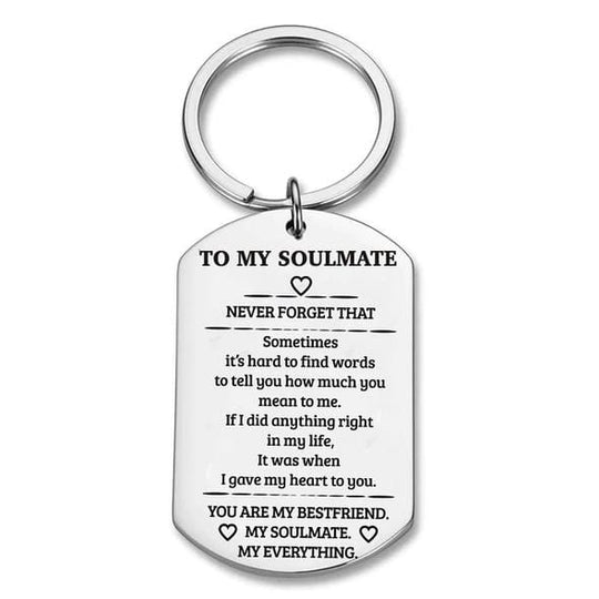 To My Soulmate Keychain You Are My Everything Key Ring for Couple Keychain MelodyNecklace