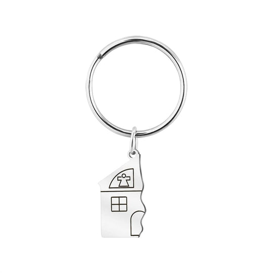 Together We Make a family-House Puzzle Keychains(2 keychains) Keychain MelodyNecklace