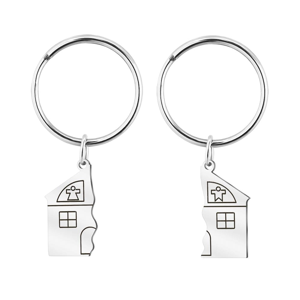 Together We Make a family-House Puzzle Keychains(2 keychains) Keychain MelodyNecklace