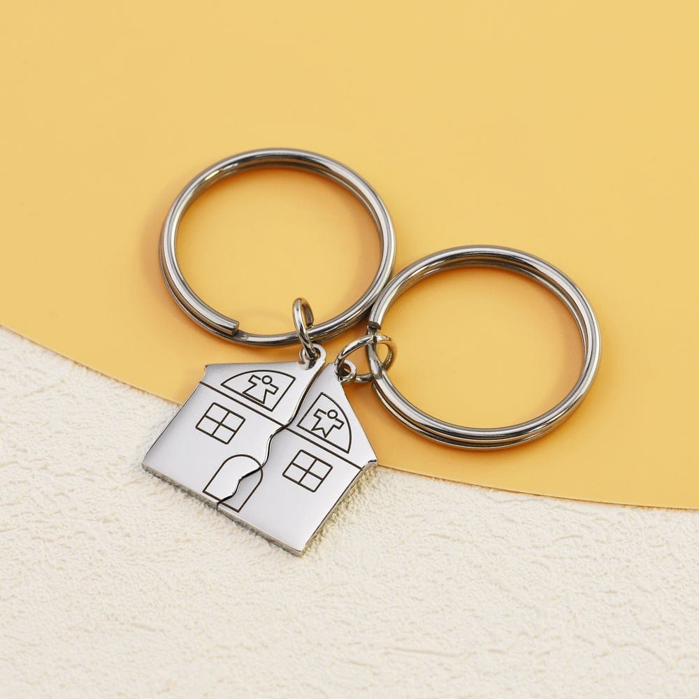 Together We Make a family-House Puzzle Keychains(2 keychains) Keychain MelodyNecklace