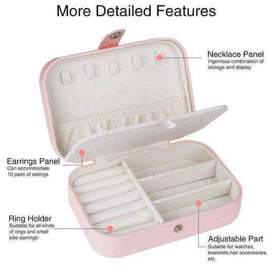 Travel Jewelry box Double Layer Jewelry Case Other Accessories MelodyNecklace