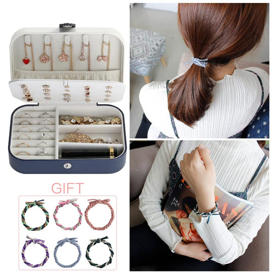 Travel Jewelry box Double Layer Jewelry Case Other Accessories MelodyNecklace