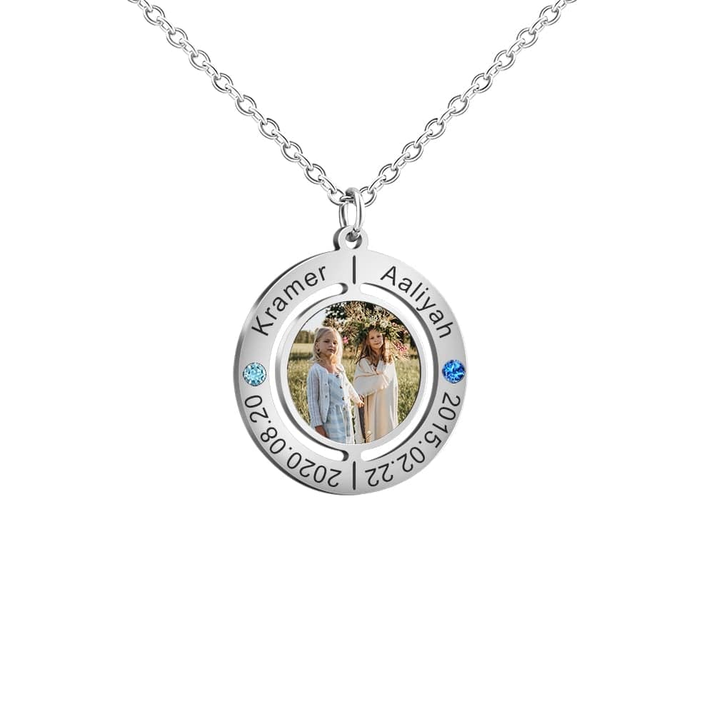 Valentine's Day Gift-Custom photo necklace for girlfriend Quillingx