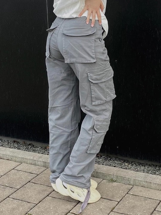 Women's Grey Cargo Pants