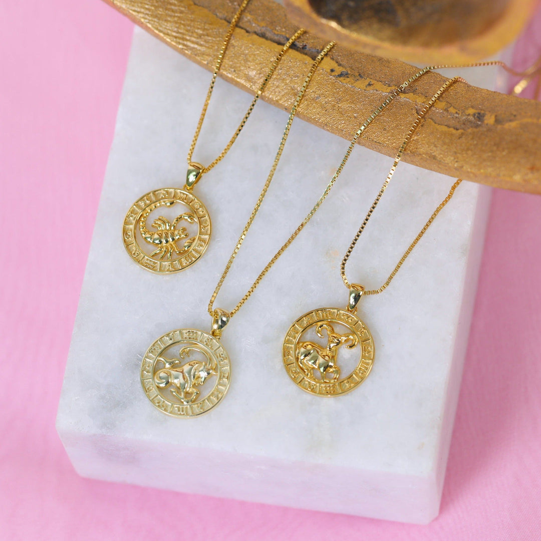 Zodiac Constellation Coin Necklace Necklace MelodyNecklace