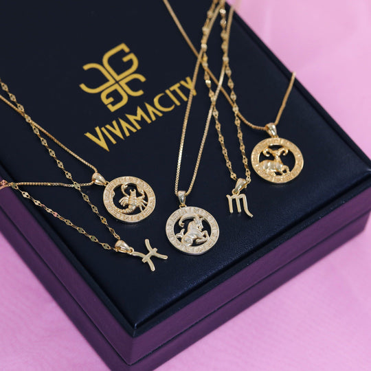 Zodiac Constellation Coin Necklace Necklace MelodyNecklace