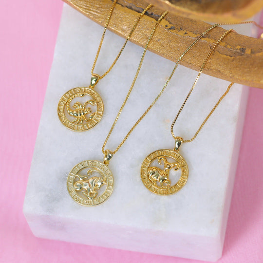 Zodiac Constellation Coin Necklace Necklace MelodyNecklace